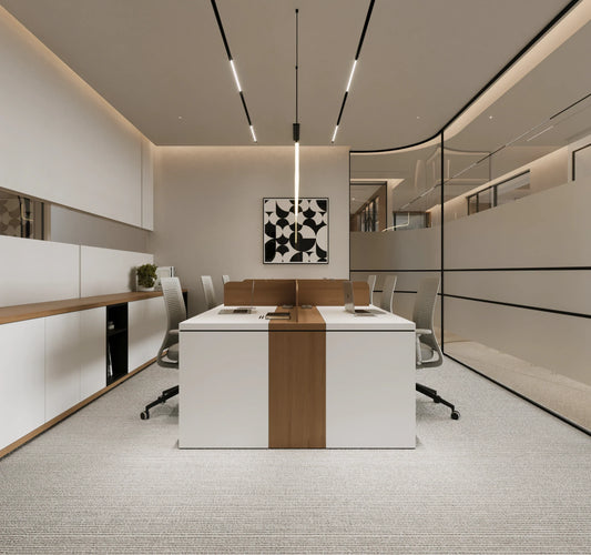 Financial Office Workstation | Modern Executive Desk for Accounting, Trading & Corporate Finance Setup