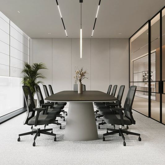 Luxury Conference Table with Chairs | Premium Executive Boardroom Set | Modern Meeting Table with Ergonomic Seating