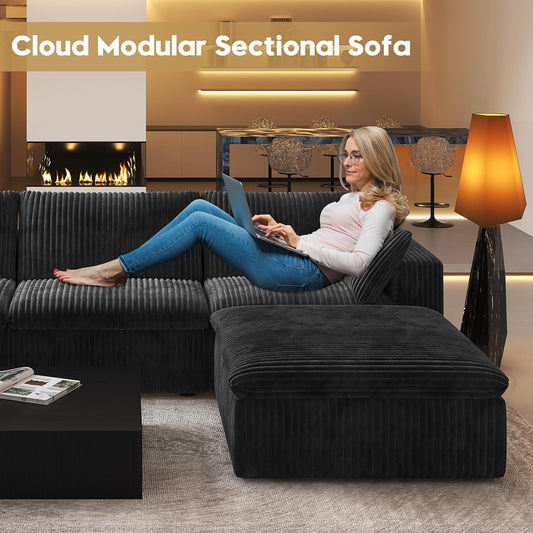 Dylan U Shape Sofa | Luxury Large Modern Sectional Sofa | Spacious Family Living Room U-Shape Couch