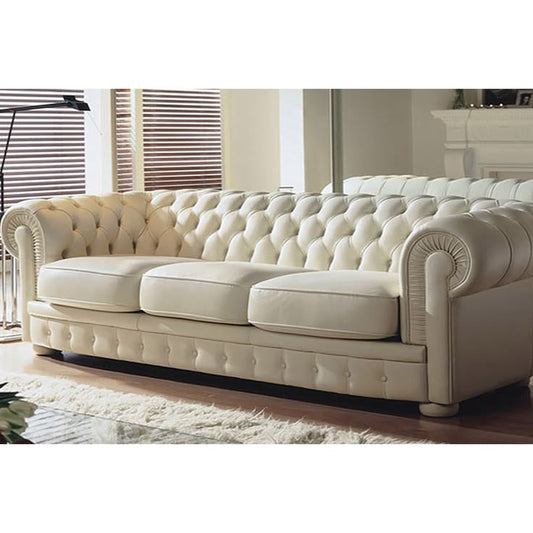 Chesterfield Sofa | Luxury Classic Button-Tufted Sofa | Elegant Vintage Style Living Room Couch
