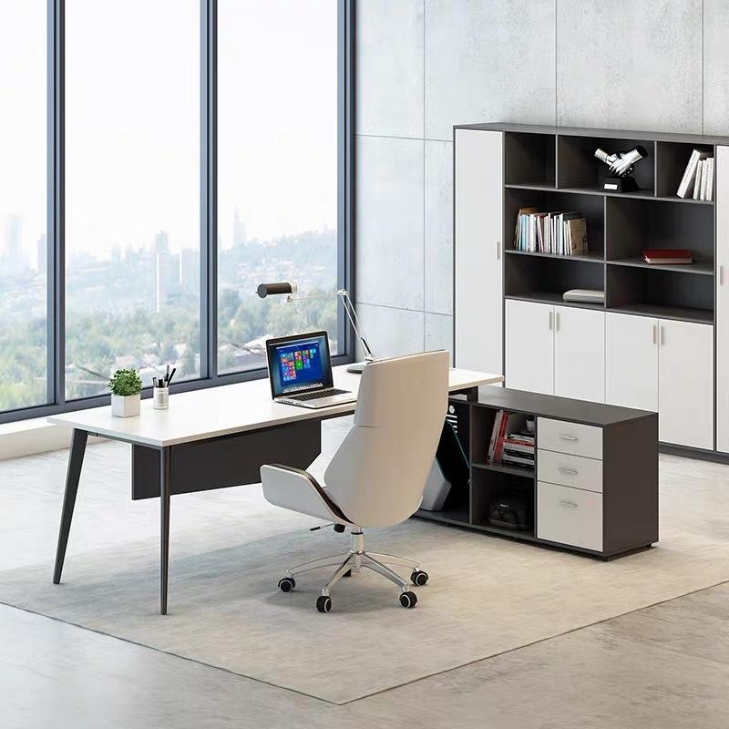 Luxury Modern CEO Workstation | Convertible & Extendable Executive Office Desk with Storage, Cable Management & Drawers