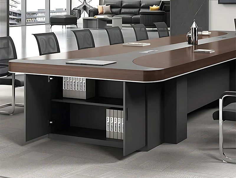 Modern Minimalist Long Conference Table | Sleek Executive Meeting Table for Teamwork & Boardroom Use