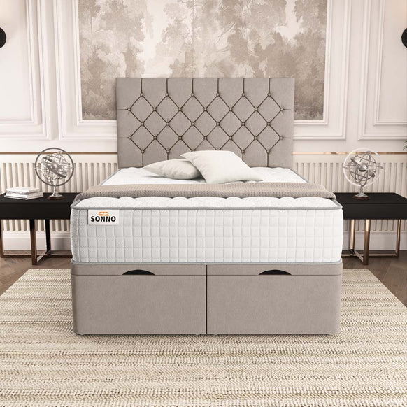 Luxury Ottoman Divan Chesterfield Bed with Storage – Classic Button-Tufted Design
