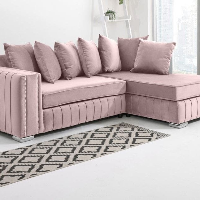 Lily Chaise Sectional Couch | Modern Luxury L-Shape Sofa with Chaise Lounge | Comfortable Living Room Sectional