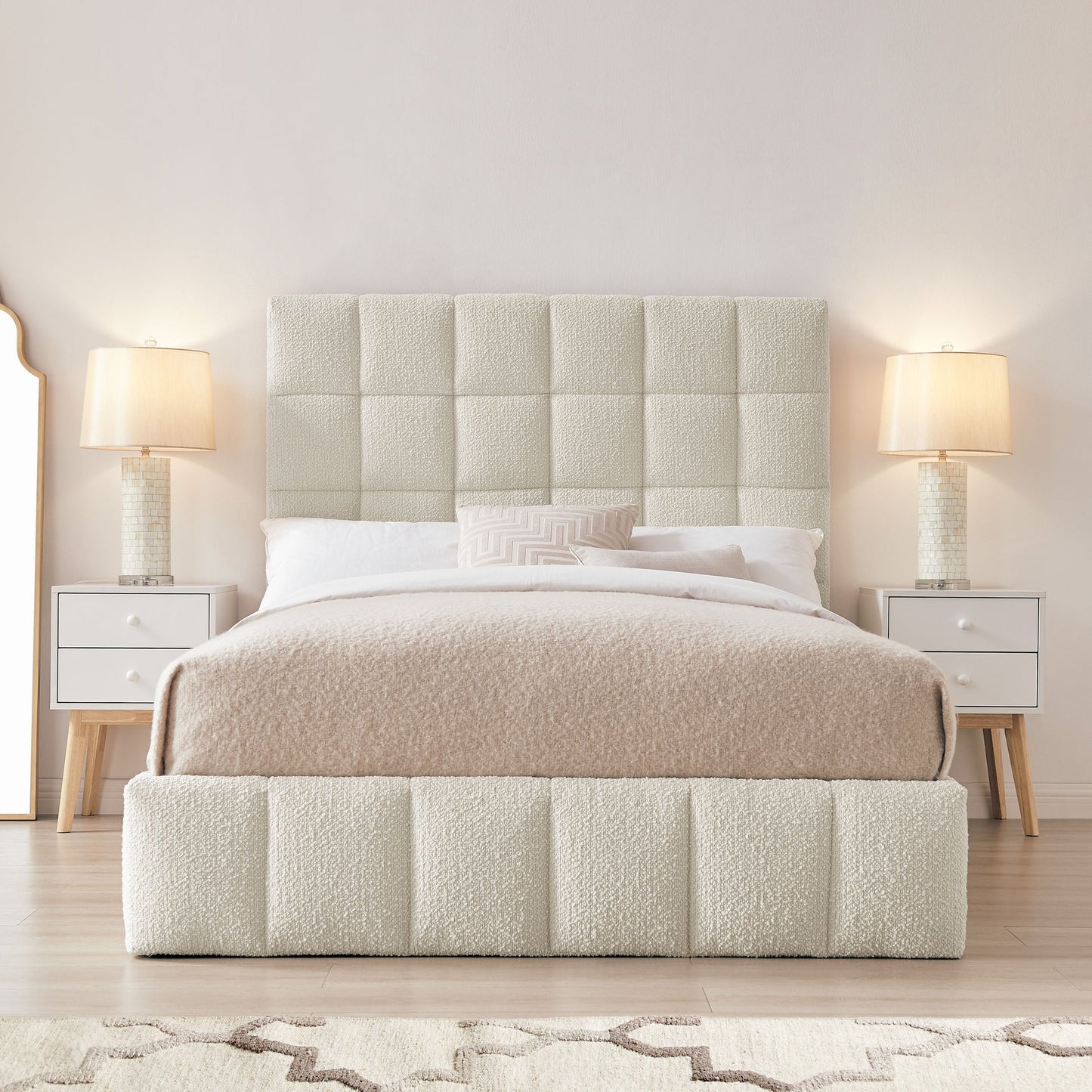 Modern Ottoman Divan Cube Bed with Storage – Stylish Upholstered Frame