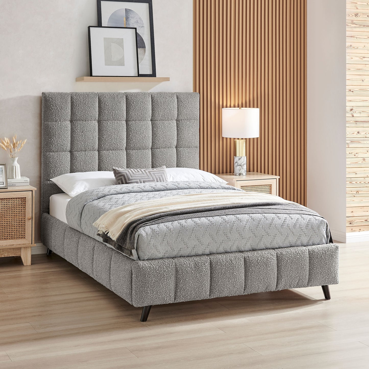 Modern Ottoman Divan Cube Bed with Storage – Stylish Upholstered Frame